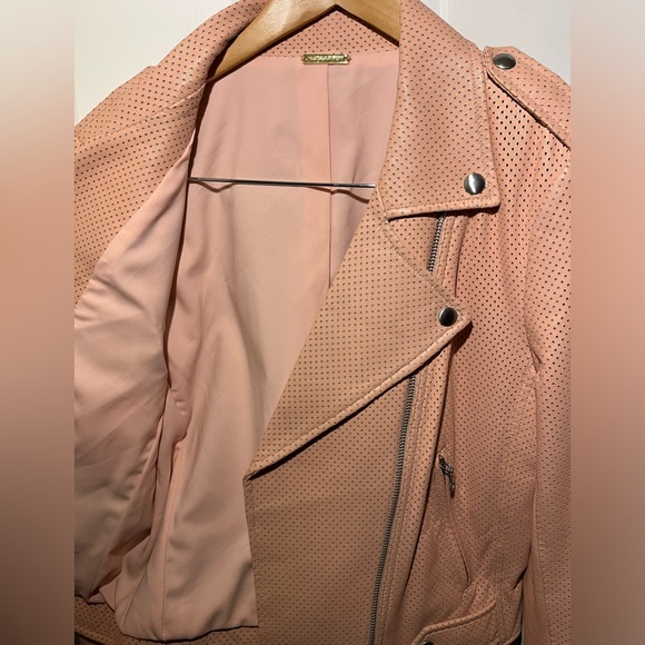 Rebecca Minkoff Blush Lambskin Leather Jacket - Picture 6 of 10